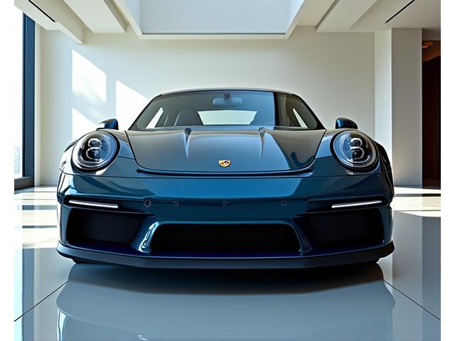 Voiture sport brillante après detailing